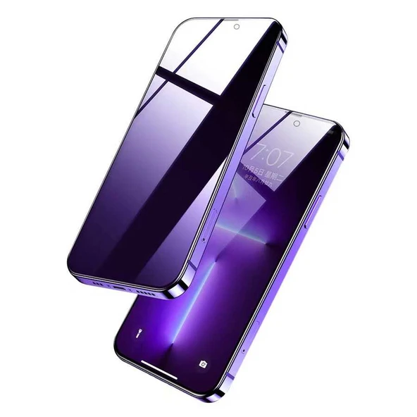 Vendas iPhone 14 Pro Uyumlu (14 Pro) W-iPrivacy HD Anti-Peep Cam Ekran Koruyucu - 8