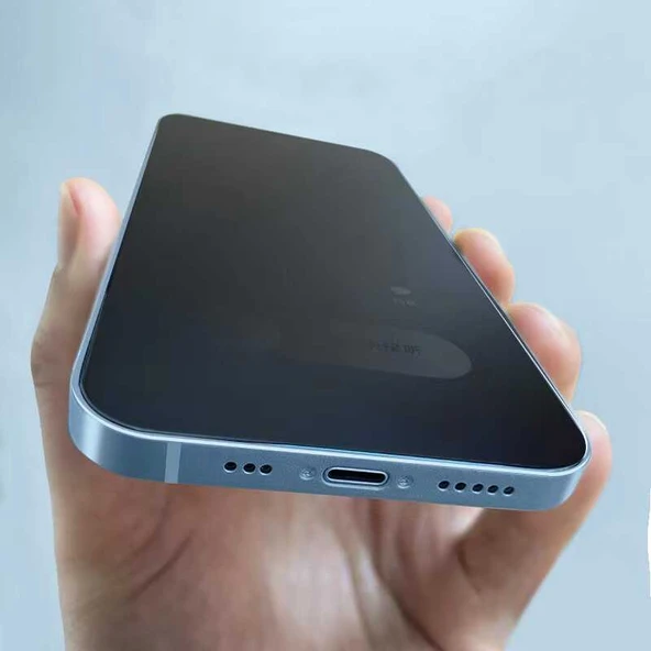 Vendas iPhone 14 Pro Uyumlu (14 Pro) W-iPrivacy HD Anti-Peep Cam Ekran Koruyucu - 7
