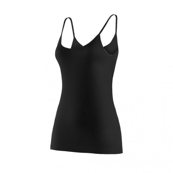 6 Adet Yıldız Bayan Modal Süper İnce İp Askılı Atlet Siyah 2246 ürün görseli