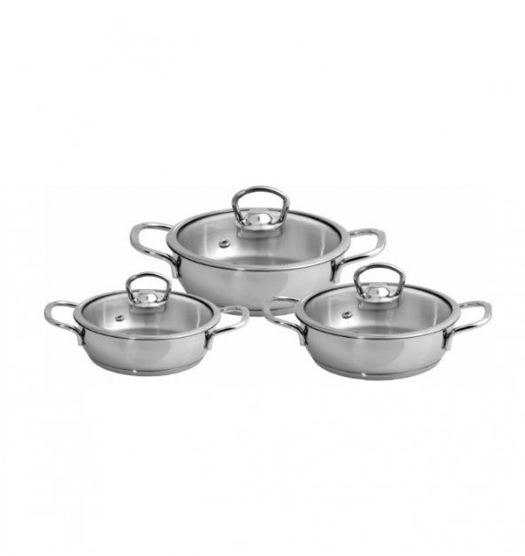 Sole Samira 6 Parça Cam Kapaklı Omlet Set - 1