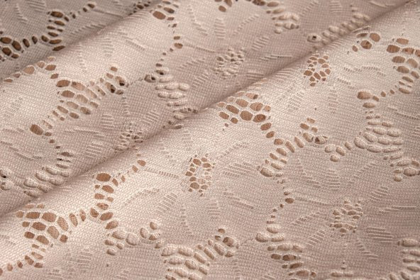 Finezza Lilyum Lüx Raşel Dantel Bej Masa Örtüsü 155x220 cm  - 1290 - 8
