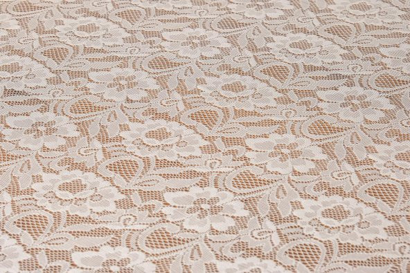 Finezza Yonca Lüx Raşel Dantel Krem Masa Örtüsü 155x220 cm  - 1293 - 7