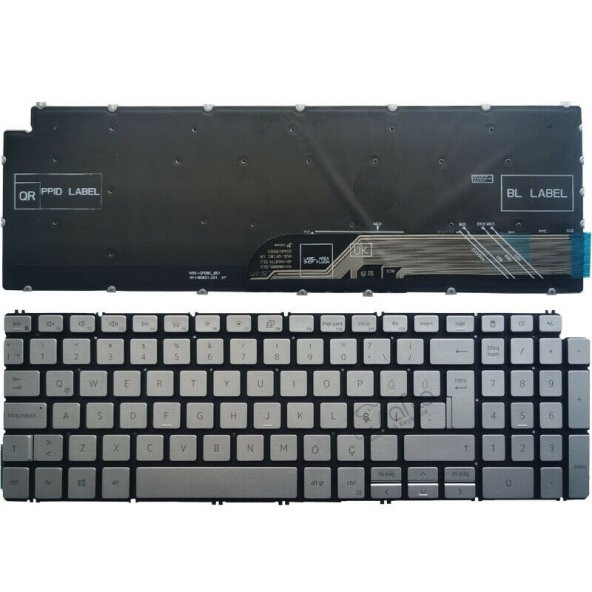 Dell inspiron 15-3501, 15-3502, 15-3505 Klavyesi Gri TR / IŞIKLI