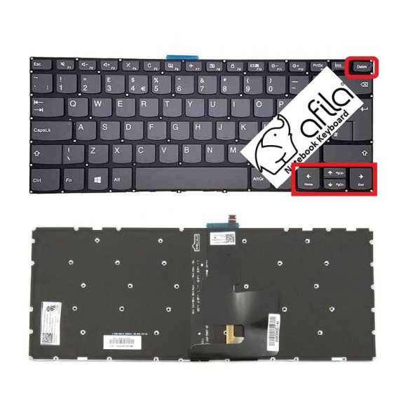 Lenovo V330-14IKB, V330-14ISK Klavyesi SiyahTR IŞIKLI (Del Tuş) - 2