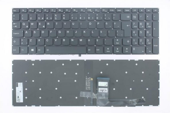 Lenovo ideaPad 310-15IKB Notebook Klavye - Tuş Takımı / Siyah - TR - ışıklı