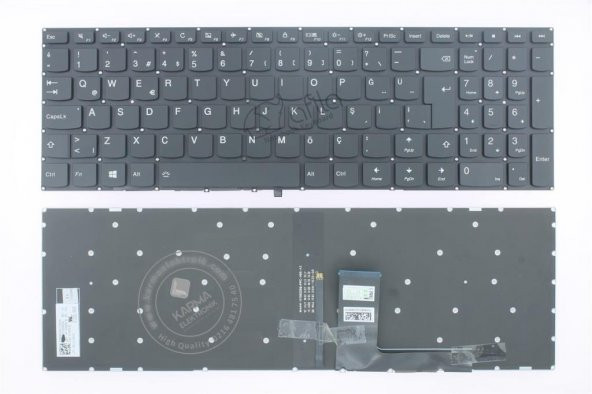 Lenovo ideaPad 310-15IKB Notebook Klavye - Tuş Takımı / Siyah - TR - ışıklı - 3