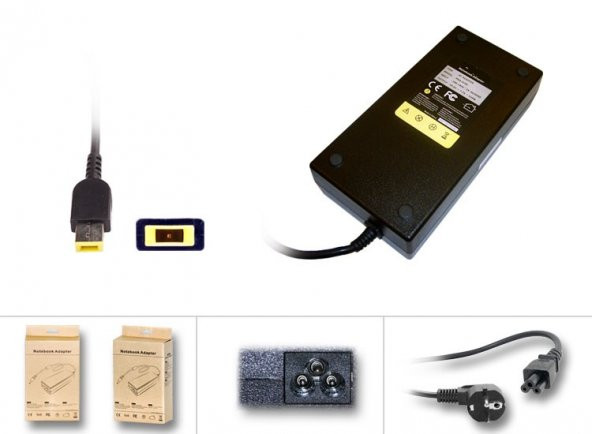 Lenovo 20V 8.5A Pinli Uç (Usb Tip) Notebook Adaptör 170W (KARE)