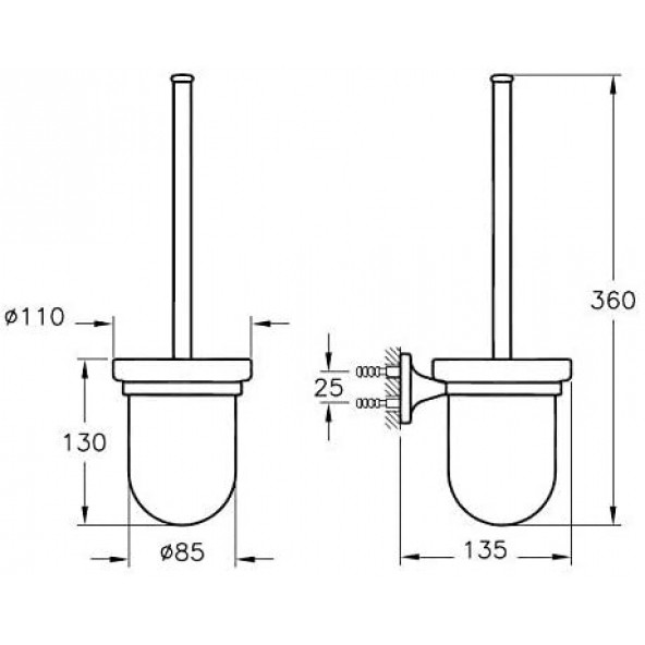 A44948 Vitra Marin Tuvalet Fırçalığı - 2