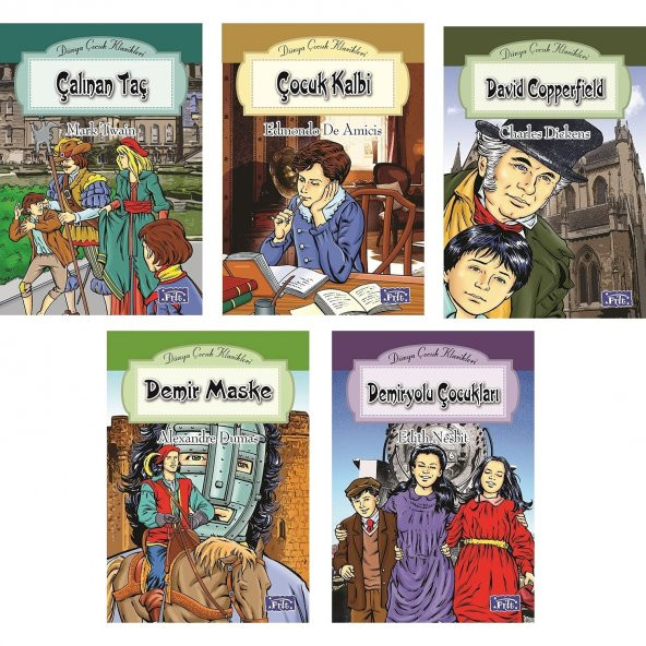 Parıltı Yayınları Çalınan Taç-Çocuk Kalbi-David Copperfield-Demir Maske-Demiryolu Çocukları