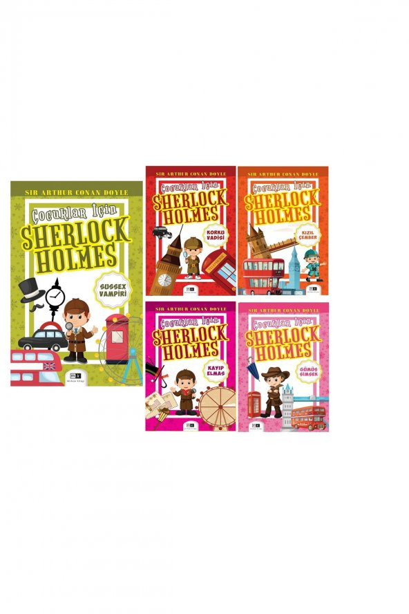 Çocuklar Için Sherlock Holmes 5 Kitap Set & 2 ürün görseli