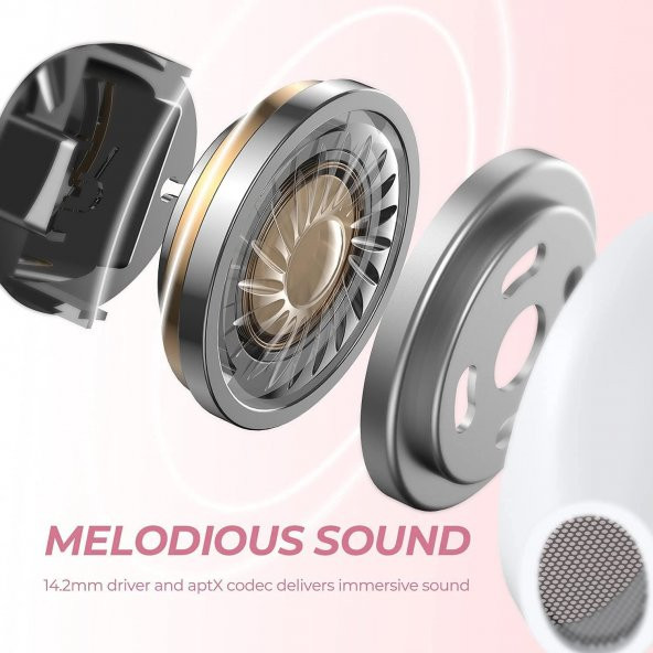 Soundpeats TrueAir2 Bluetooth 5.2 TWS Kablosuz Kulak İçi Kulaklık Pembe - 8