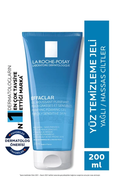 LA ROCHE POSAY Effaclar Yüz Temizleme Jeli 200ml - Yağlı ve Akneye Eğilim Gösteren Ciltler
