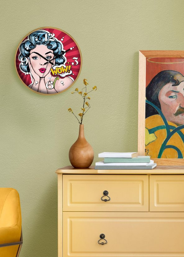 The Mia Popart Duvar Saati 30 Cm - 2