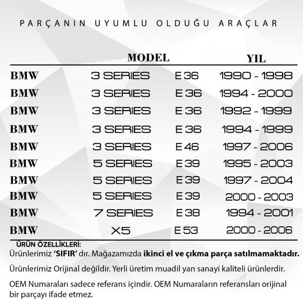 BMW E36,E46,E39,E38,E53 için Sunroof Sürgü Ray Tamir Klipsi(2Adet) - 2