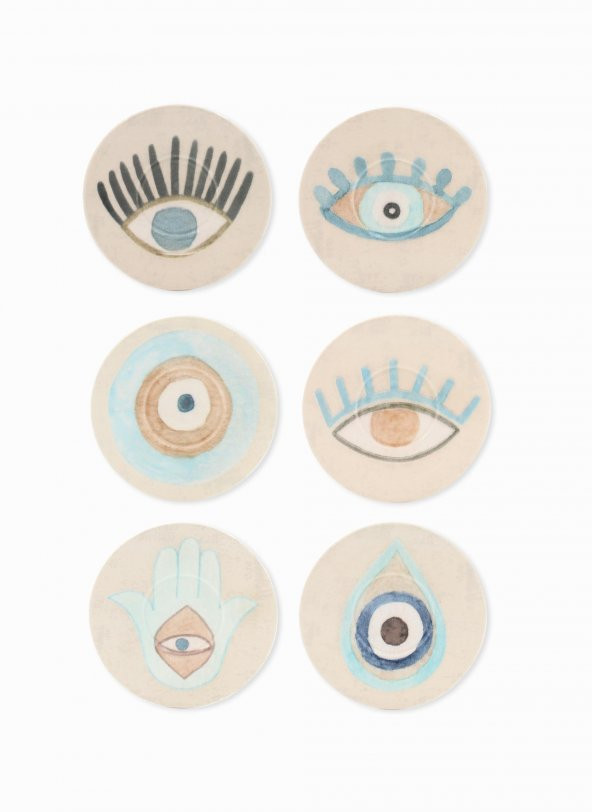 The Mia Amulet Çay Tabağı 6 Lı Set - 13 Cm - 2
