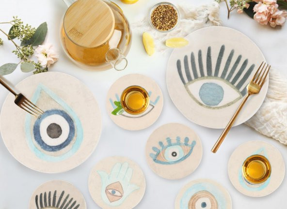 The Mia Amulet Pasta Tabağı 6lı Set - 19 cm - Resim 3