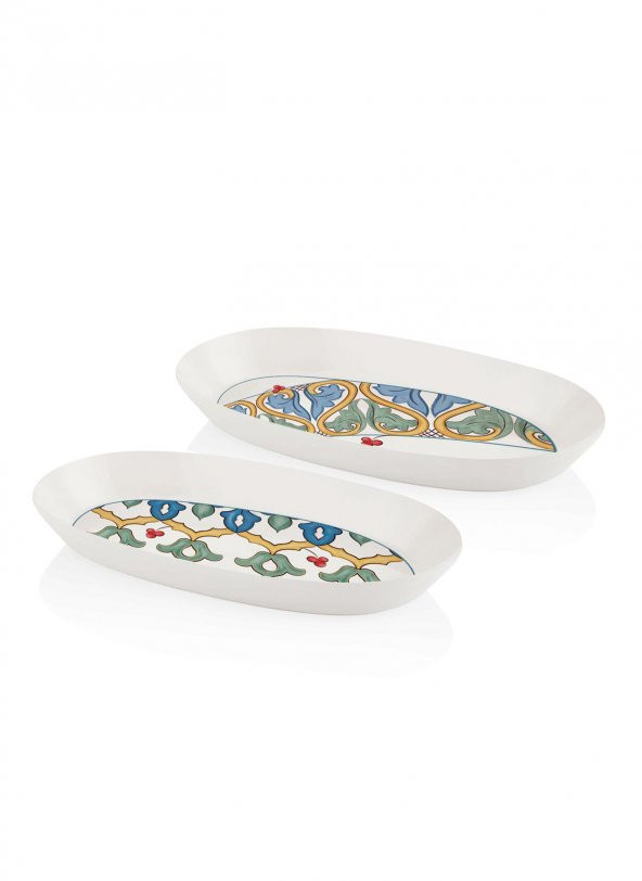 The Mia Limoncello Oval Servis 2li Set Gri 29 cm - 2