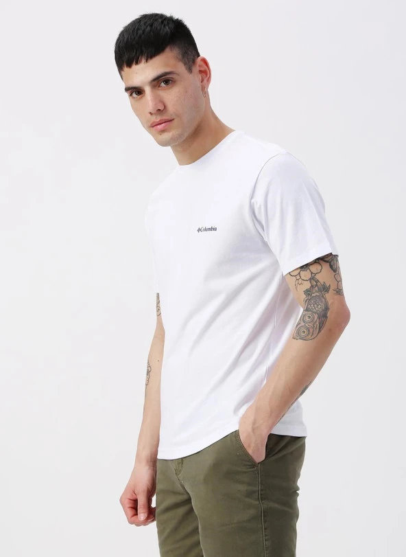 Columbia Csc Basic Logo™ Shirt Erkek Tişört Beyaz - 3