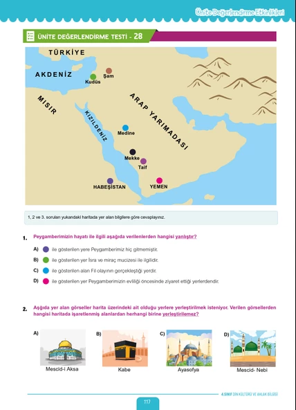 4.Sınıf Din Kültürü ve Ahlak Bilgisi Özet Konu Anlatımlı Yeni Nesil Soru Bankası - 7