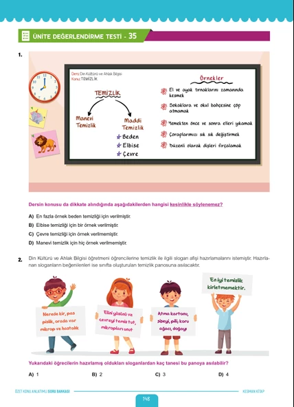 4.Sınıf Din Kültürü ve Ahlak Bilgisi Özet Konu Anlatımlı Yeni Nesil Soru Bankası - 5
