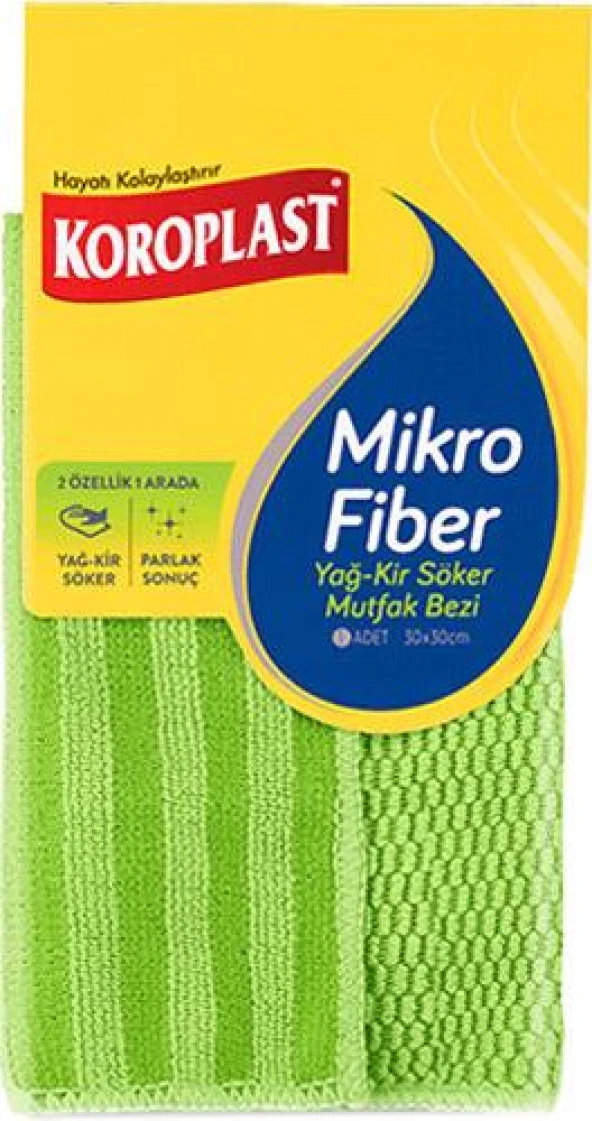 KOROPLAST MİKROFİBER YAĞ-KİR SÖKÜCÜ MUTFAK BEZİ