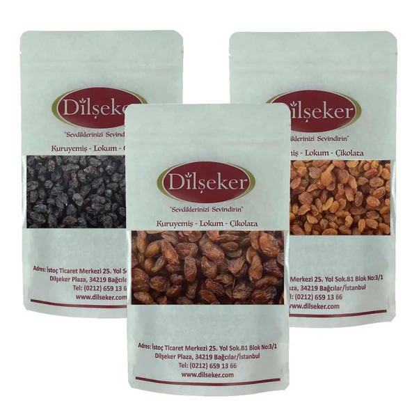 3'lü Karışık Kuruyemiş ( İzmir Üzüm + Besni Üzüm + Kan Yapıcı Üzüm ) 2250 Gram - Resim 2