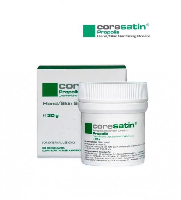 Coresatin Hand/Skin Sanitizing Cream 30 ml - Propolis Yeşil