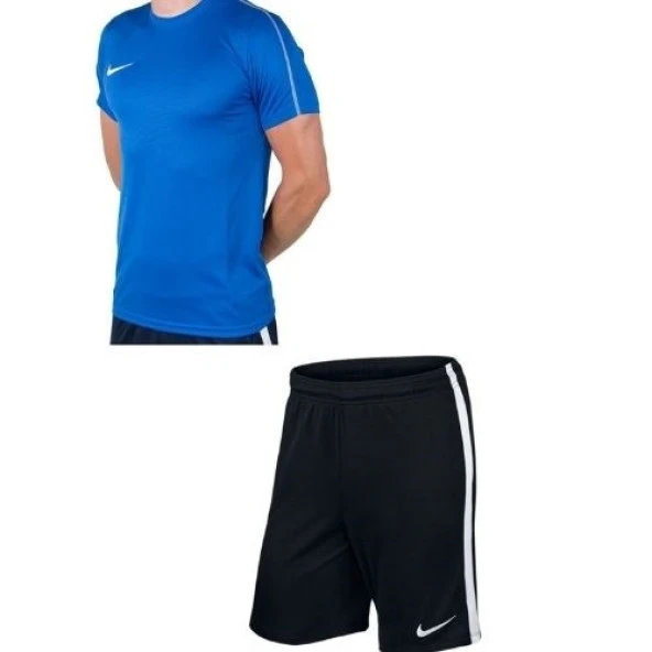 Nike M Nk Dry Park18 Siyah  Şort + Lacivert Tişört