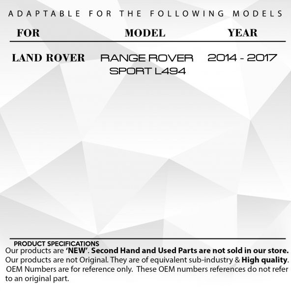 Land Rover Range Rover Sport için Konsol Tuş Takımı (Ecolu Versiyon) - 9