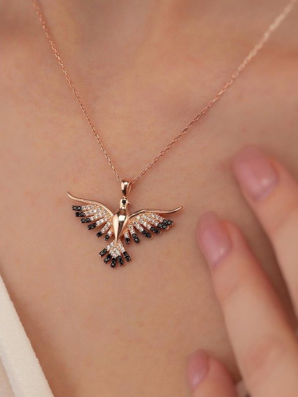 Gümüş Pazarım Anka Kuşu Gümüş Kolye ürün görseli 1