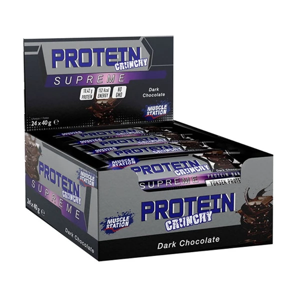 Muscle Station Supreme Crunchy Protein Bar 40 Gr 24 Adet +Hızlı Kargo - 3