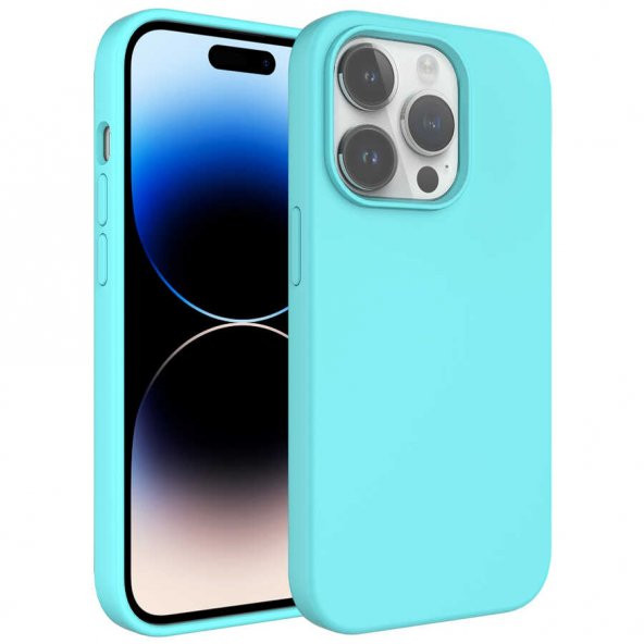 Vendas iPhone 14 Pro Uyumlu (14 Pro) Kivi Serisi Water Tecnology Kamera Çıkıntılı Silinebilir Pastel Colour Sert Silikon Kılıf