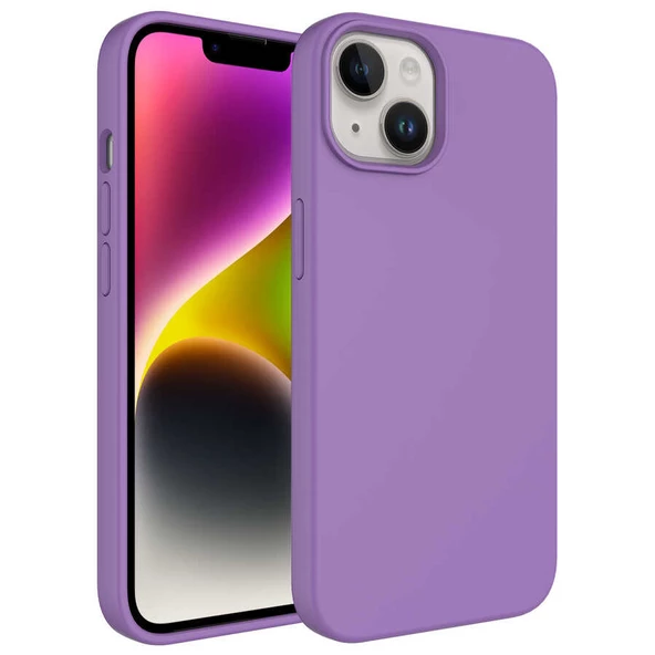 Vendas iPhone 14 Uyumlu ( iPhone 14 ) Kivi Serisi Water Tecnology Kamera Çıkıntılı Silinebilir Pastel Colour Sert Silikon Kılıf