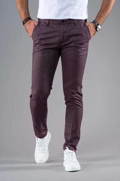 SLİMFİT KIŞLIK DAR PAÇA ERKEK KUMAŞ PANTOLON - 3