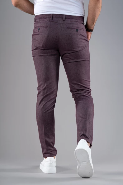 SLİMFİT KIŞLIK DAR PAÇA ERKEK KUMAŞ PANTOLON - 6
