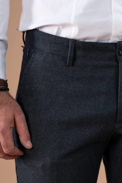 SLİMFİT KIŞLIK DAR PAÇA ERKEK KUMAŞ PANTOLON - 10