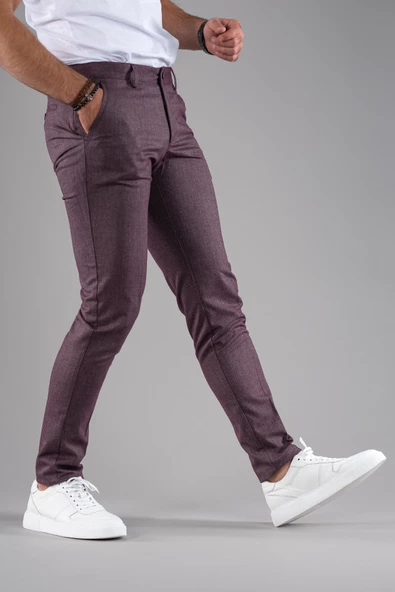 SLİMFİT KIŞLIK DAR PAÇA ERKEK KUMAŞ PANTOLON - 4