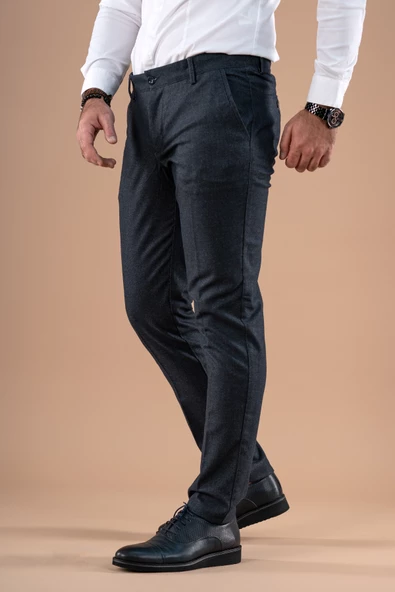 SLİMFİT KIŞLIK DAR PAÇA ERKEK KUMAŞ PANTOLON - 8