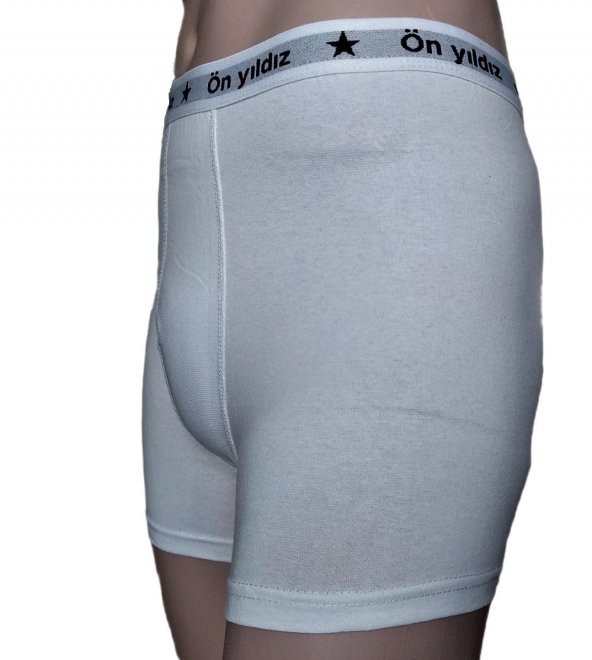 3lü paket Siyah, Beyaz, Gri Esnek Kumaş Likralı Erkek Boxer - 5