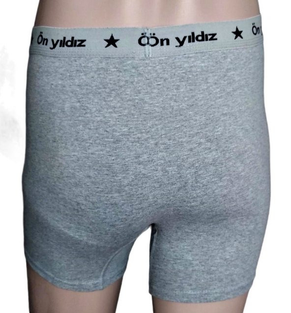 3lü paket Siyah, Beyaz, Gri Esnek Kumaş Likralı Erkek Boxer - 6