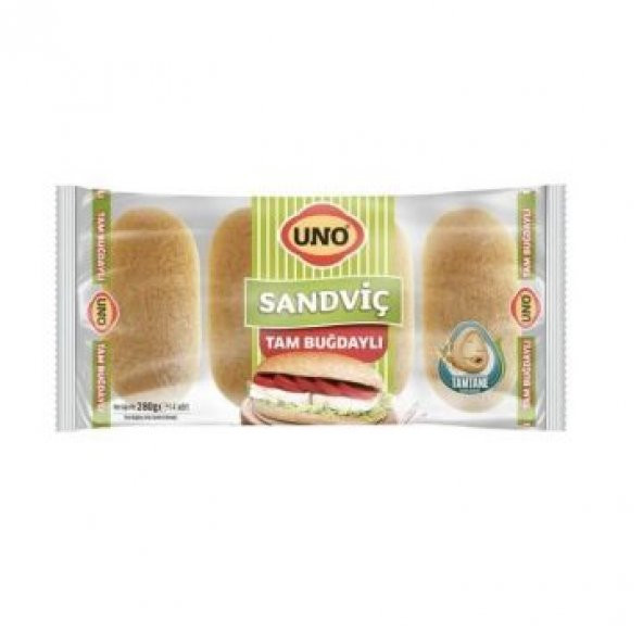 Uno Tam Buğdaylı Sandviç Ekmeği 280 Gr 4 Lü