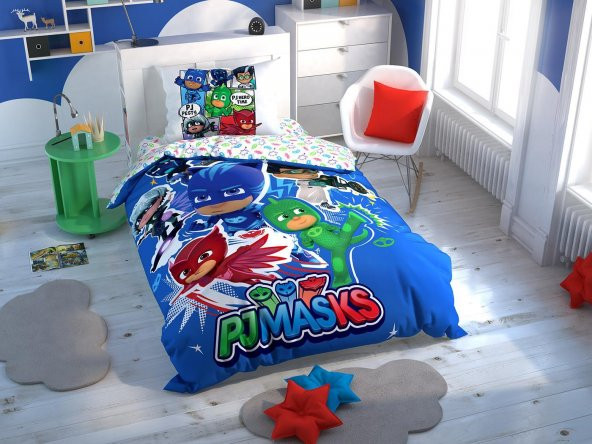 TAÇ PJ Masks Hero Lisanslı Glow Nevresim Takımı - 1