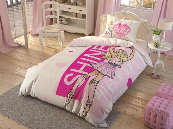 Taç Lisanslı Nevresim Takımı Barbie Ballet - 1
