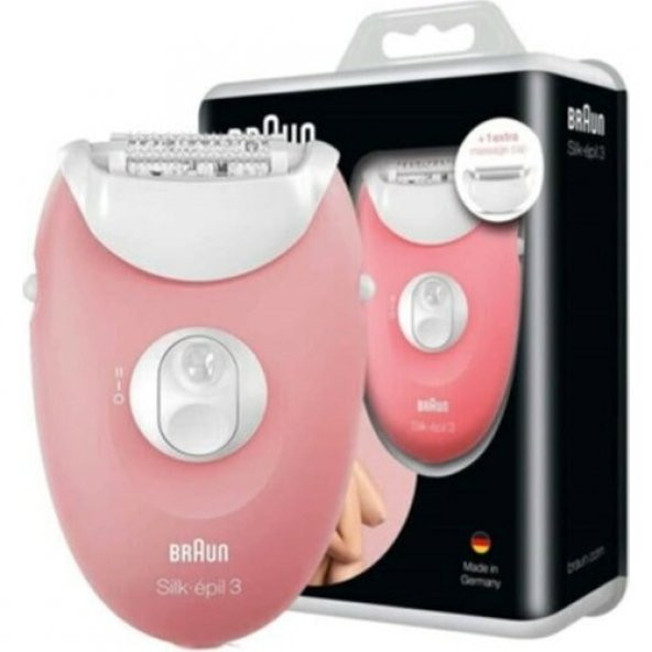 BRAUN SİLK-ÉPİL 3 3430 MASAJ BAŞLIK HEDİYELİ BÜTÜN VÜCUT KULLANIMINA UYGUN