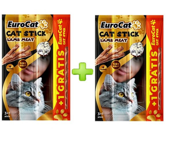 EuroCat Kuzu Etli Kedi Ödül Çubuğu x 8