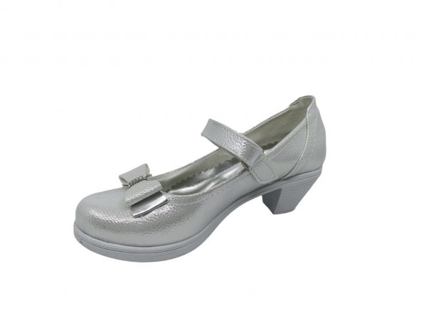 Zerhan 175 Kız Çocuk Pırıltılı Cırtlı Topuklu Abiye Ayakkabı - Resim 3