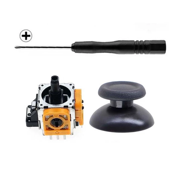 PS4 Analog Motor ve Topuz 1+1 Set PS4 Tornavida Playstation 4 Kol Tamir Seti Yedek Parça