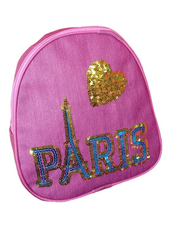 Girist Paris Pembe Renk Pullu Kız Çocuk Sırt Çantası - 4