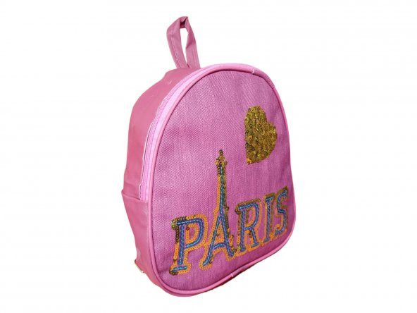 Girist Paris Pembe Renk Pullu Kız Çocuk Sırt Çantası - 7