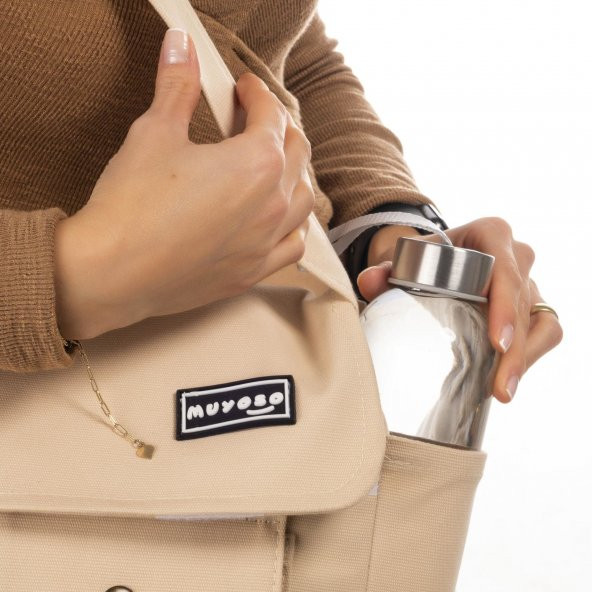 Sütlü Kahve Kanvas Postacı Çanta - 5